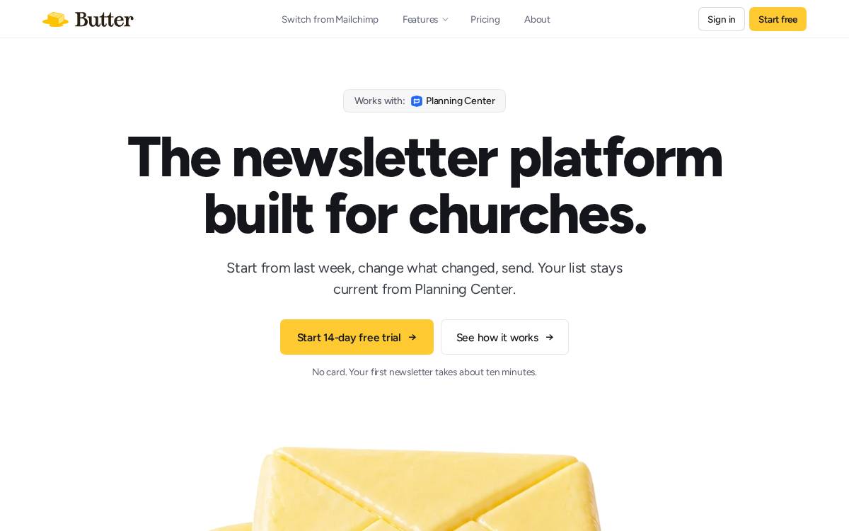 Butter website preview