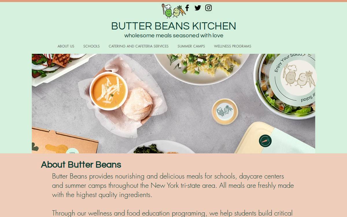 Butterbeanskitchen website preview