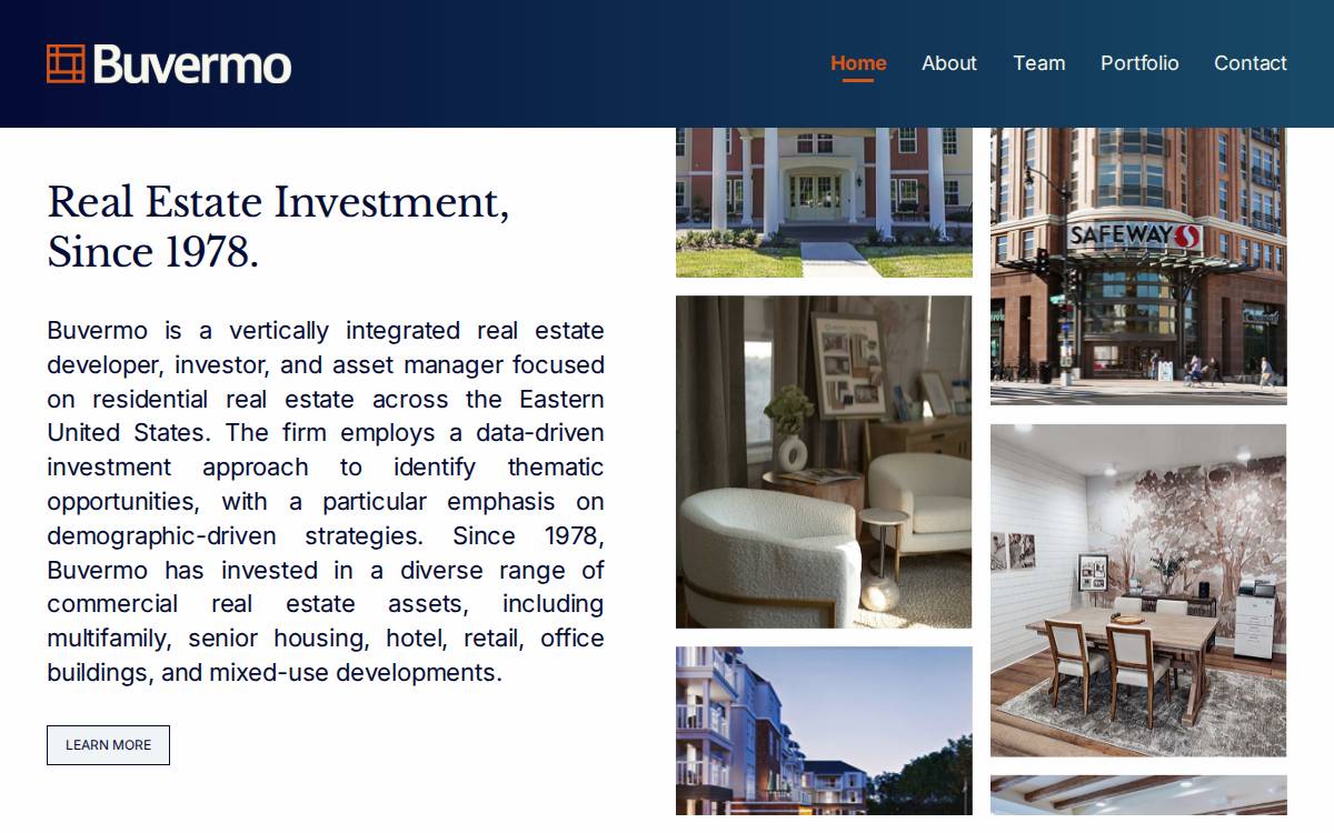 Buvermo website preview