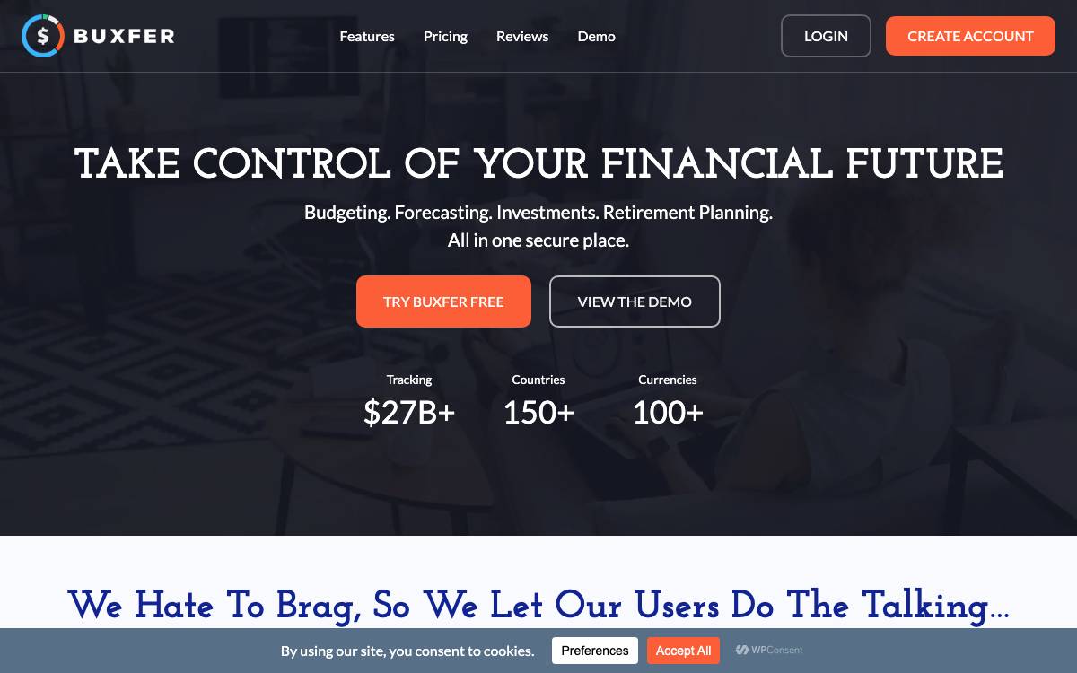 Buxfer website preview