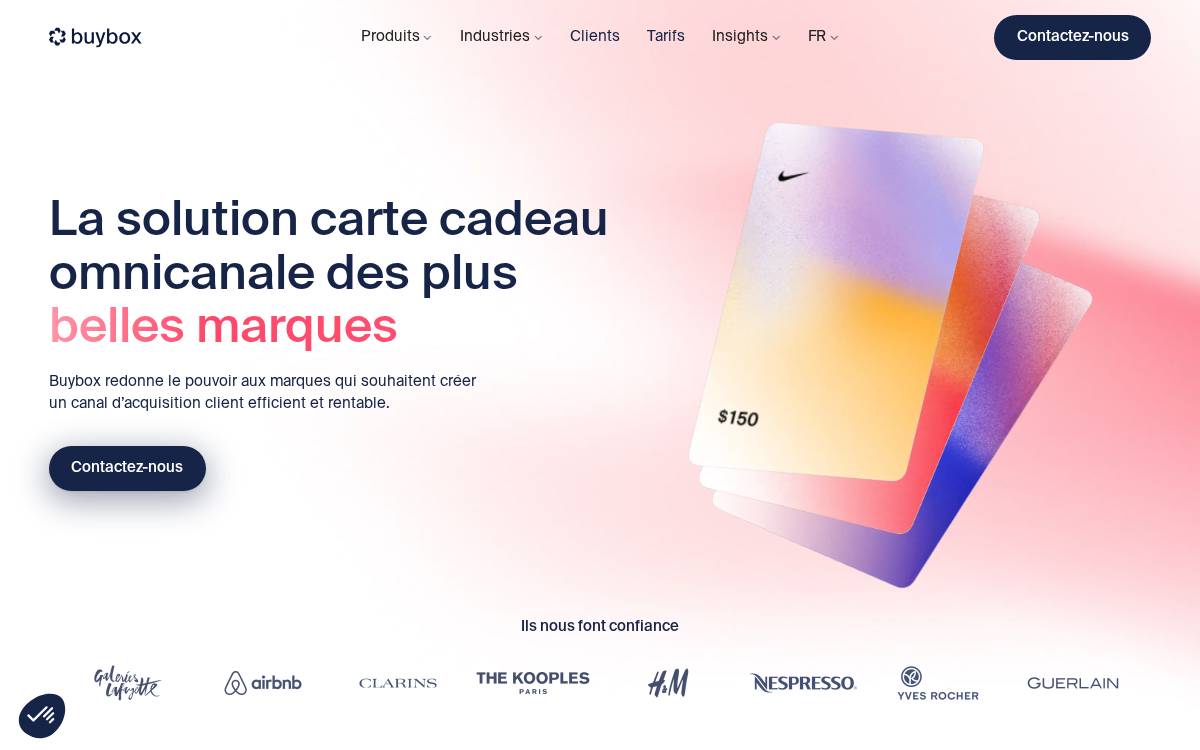 BuyBox Gift card aggregator website preview