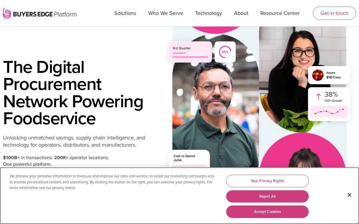 Buyers Edge Platform website preview