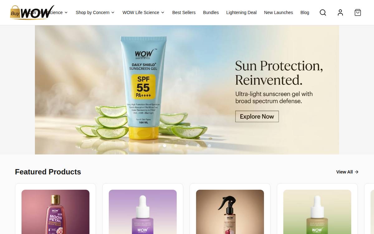 Buywow website preview