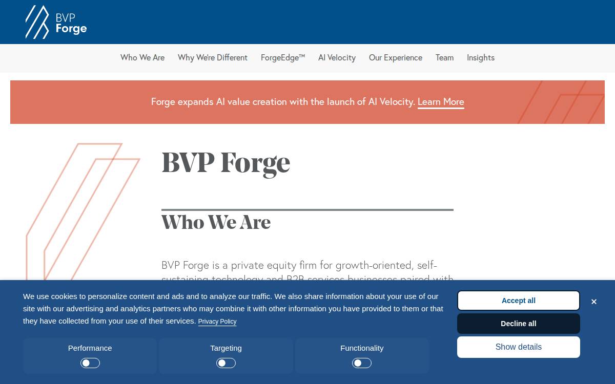 BVP Forge website preview