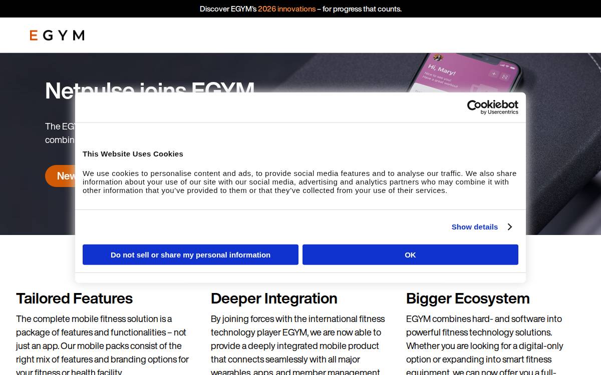 BY EGYM website preview
