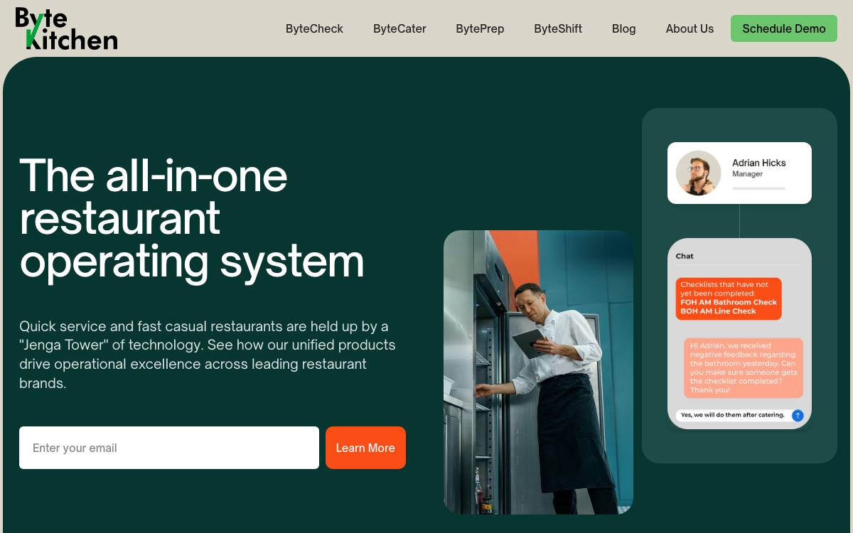Byte Kitchen website preview
