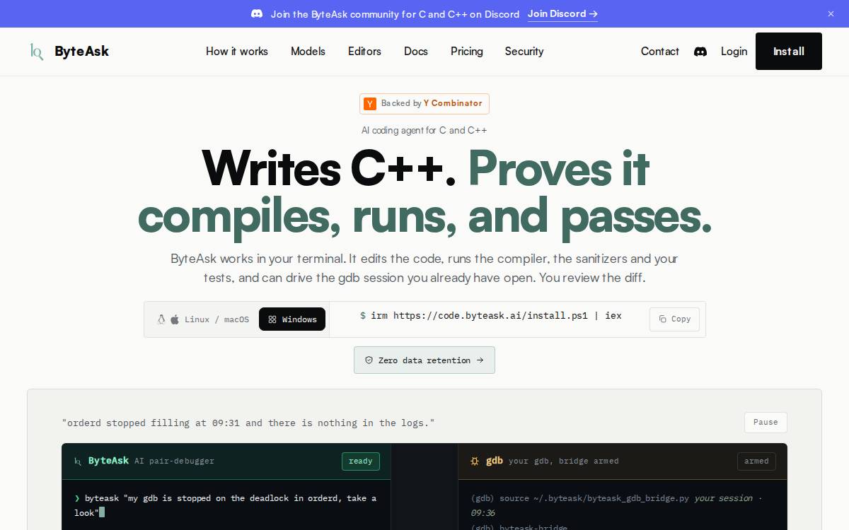 ByteAsk website preview