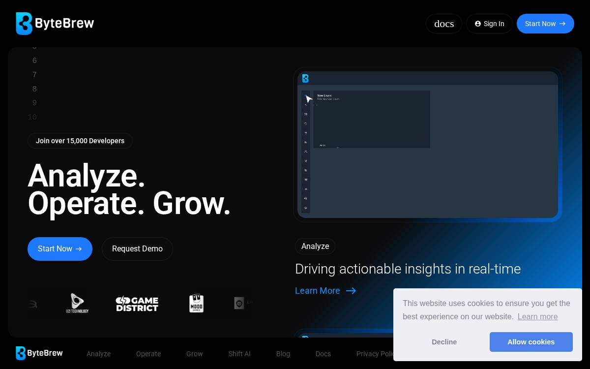 ByteBrew website preview