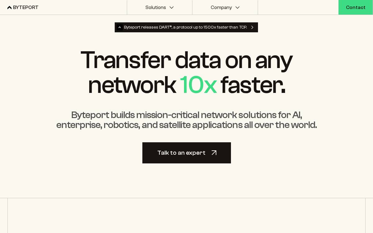 Byteport website preview