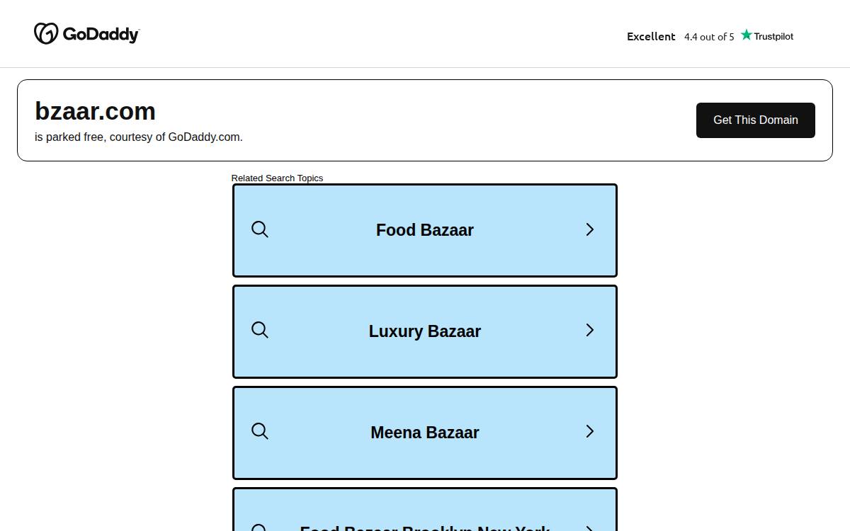 Bzaar website preview