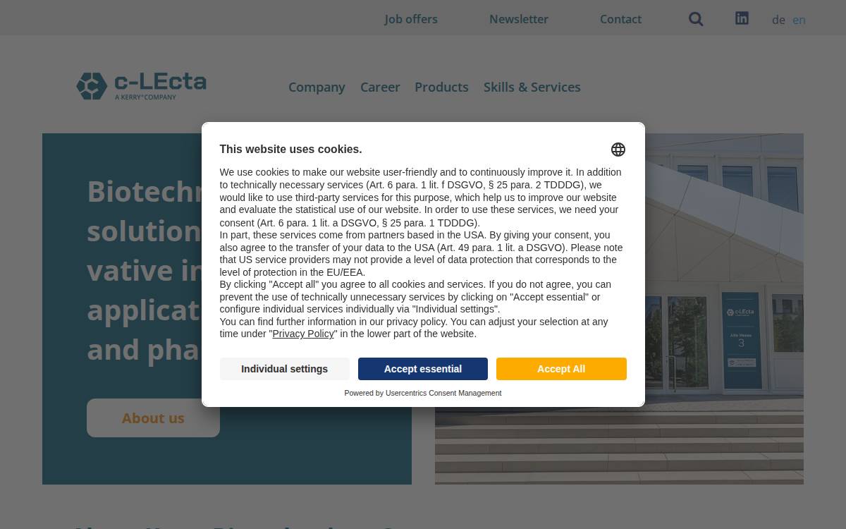 c-LEcta website preview