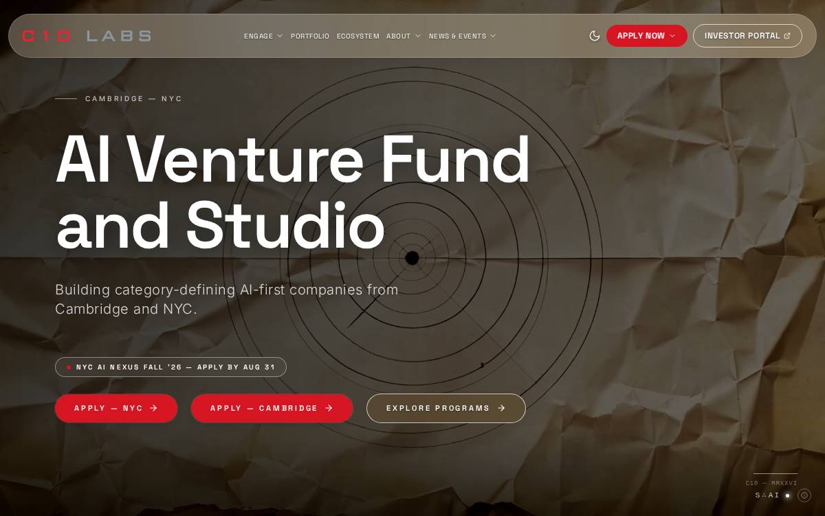 C10Labs website preview
