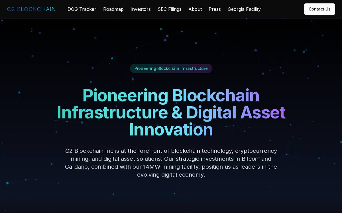 C2 Blockchain,Inc website preview