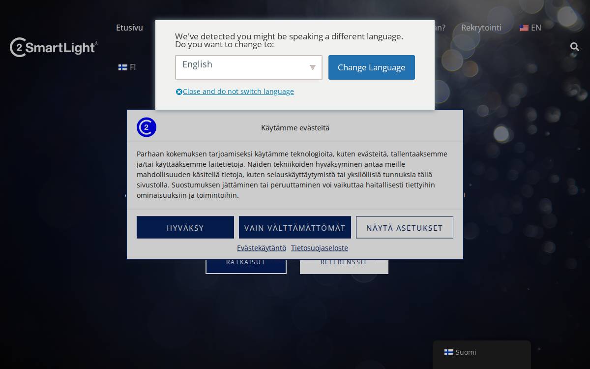 C2 SmartLight Oy website preview