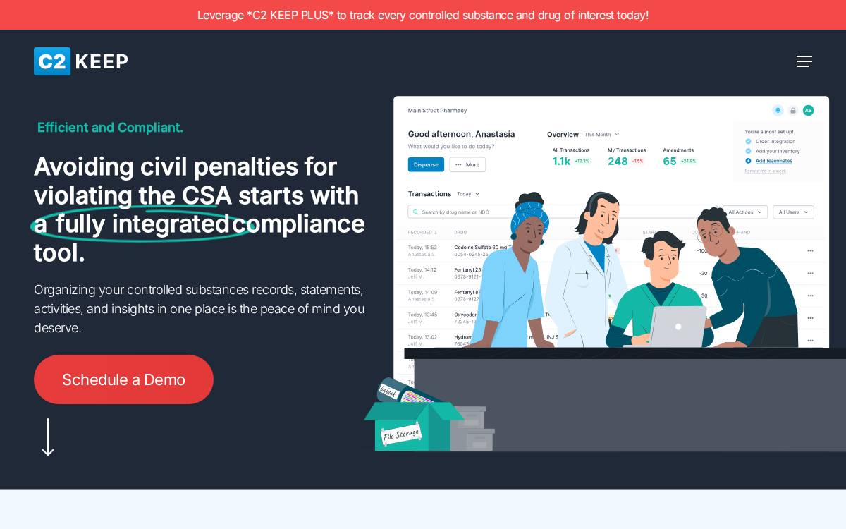 C2Keep website preview