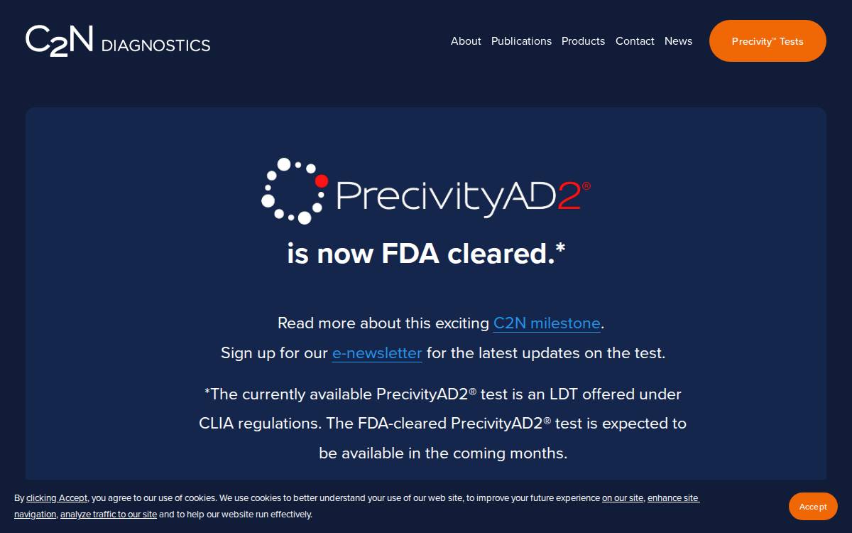 C2N Diagnostics website preview