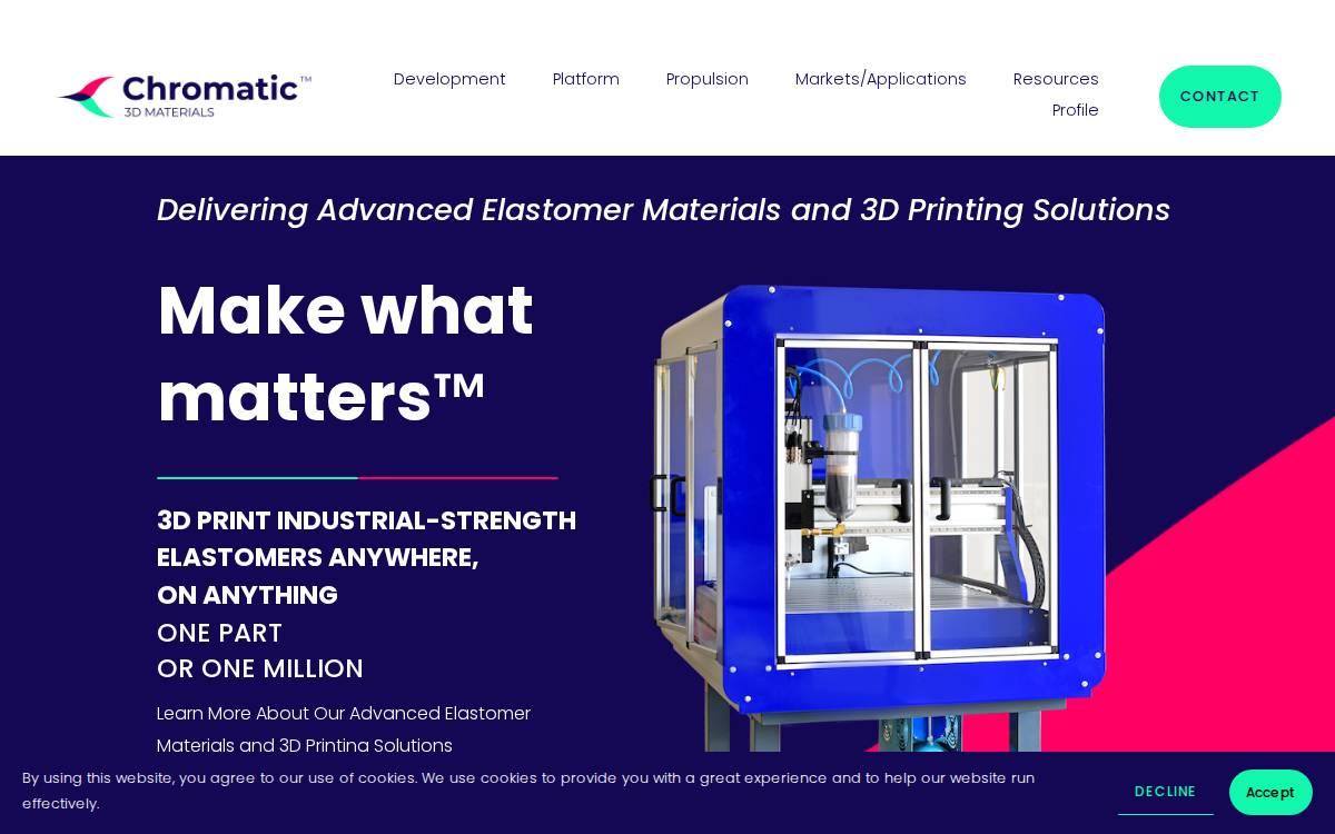 C3Dmaterials website preview