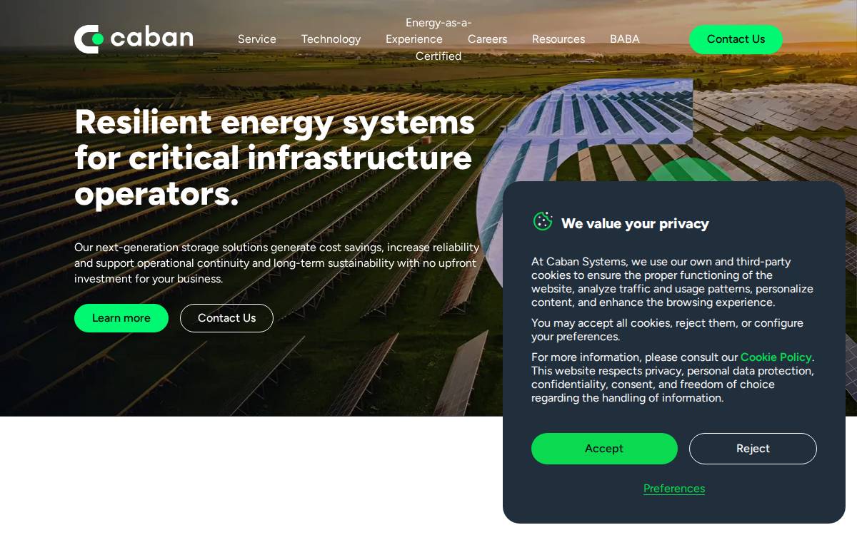 Caban Energy website preview