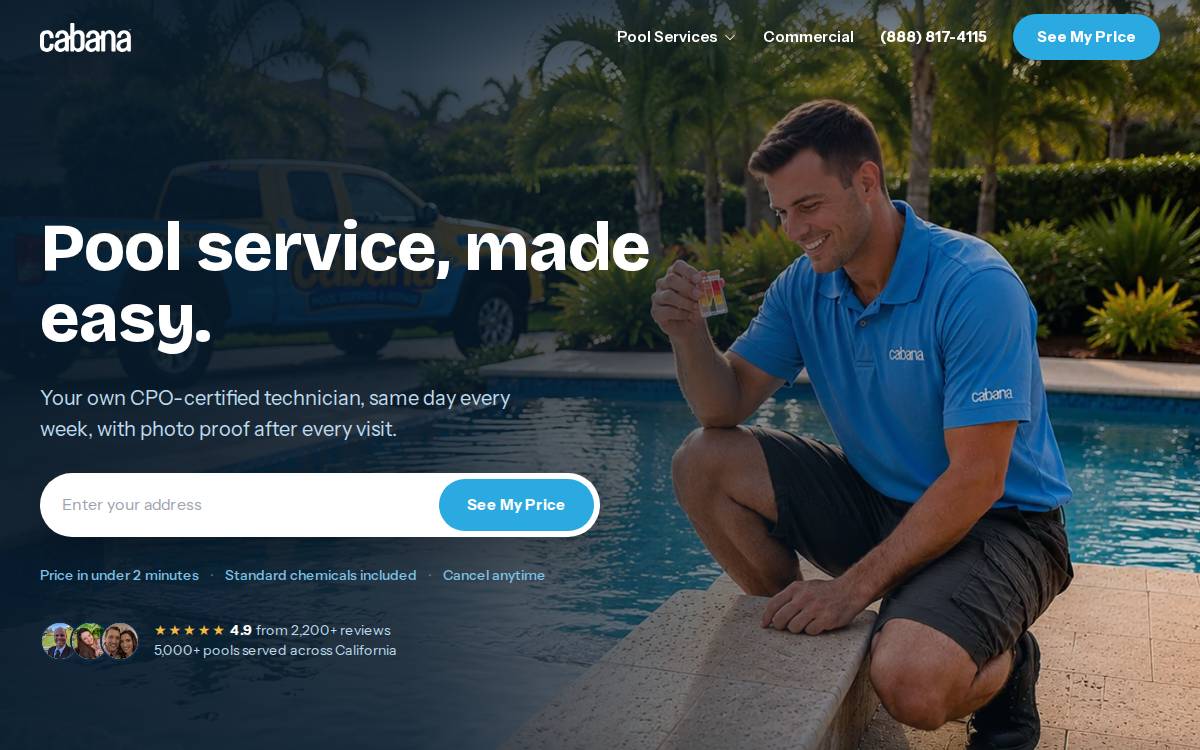 Cabana website preview