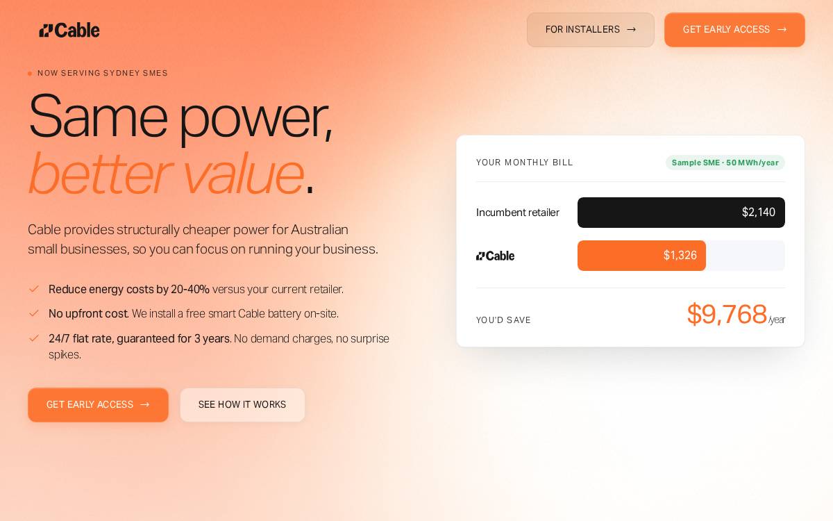 Cable website preview