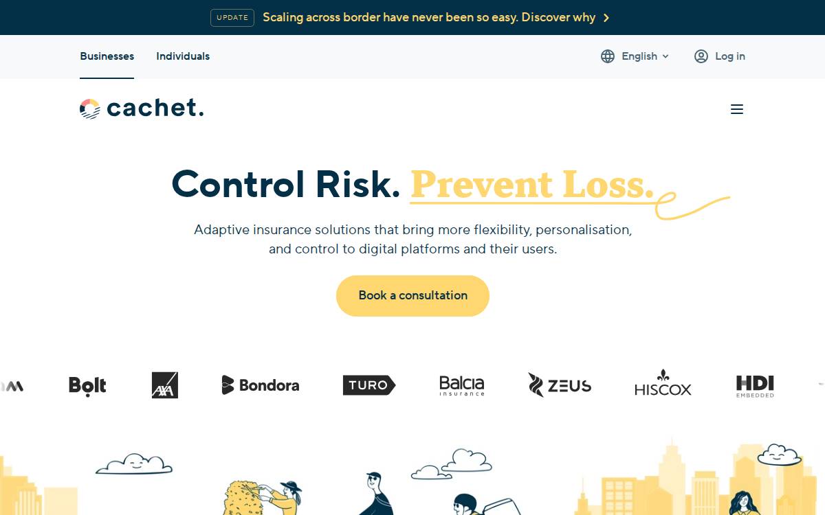 Cachet website preview