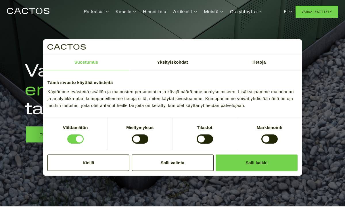 Cactos website preview