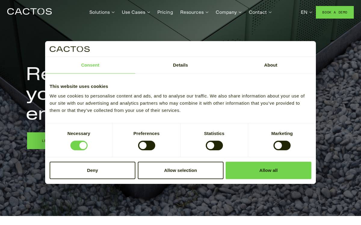 Cactos website preview