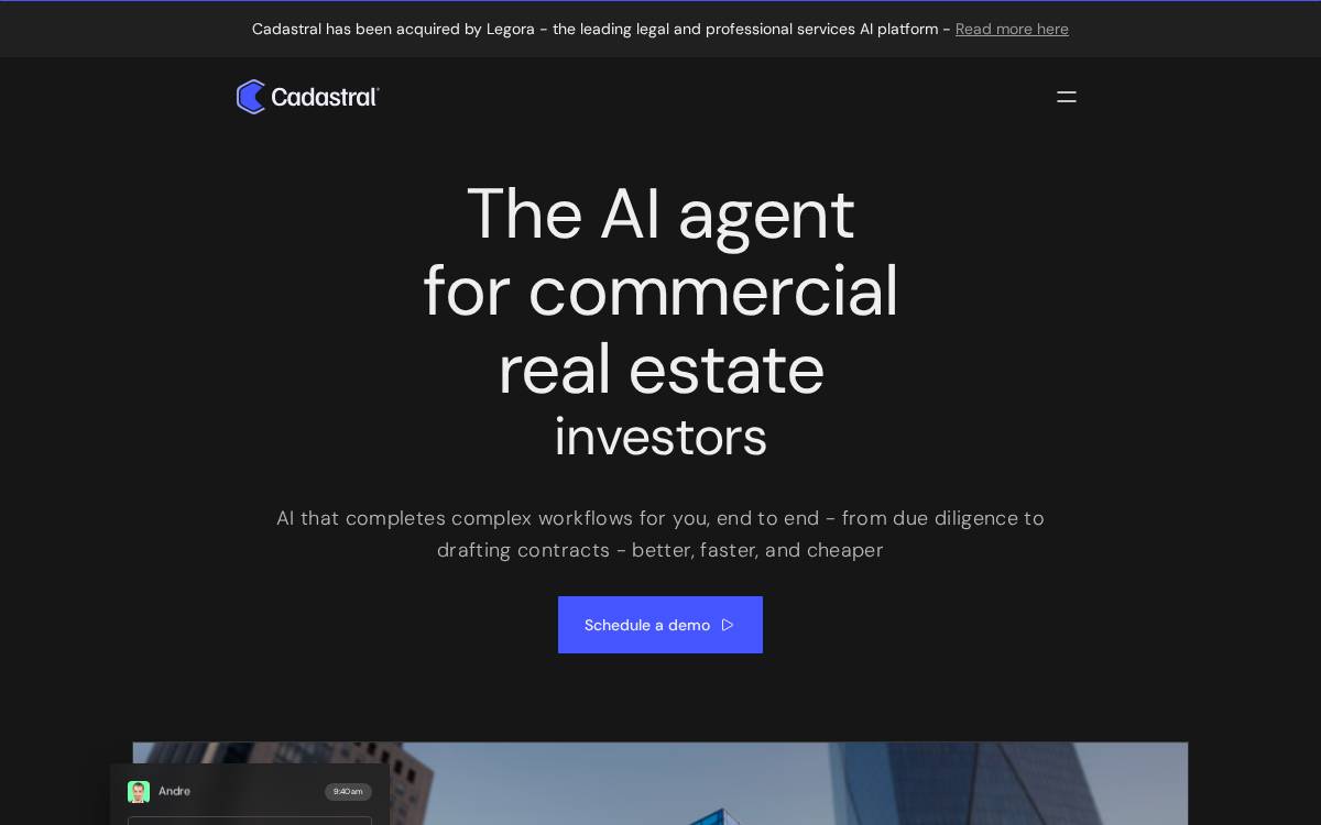 Cadastral website preview