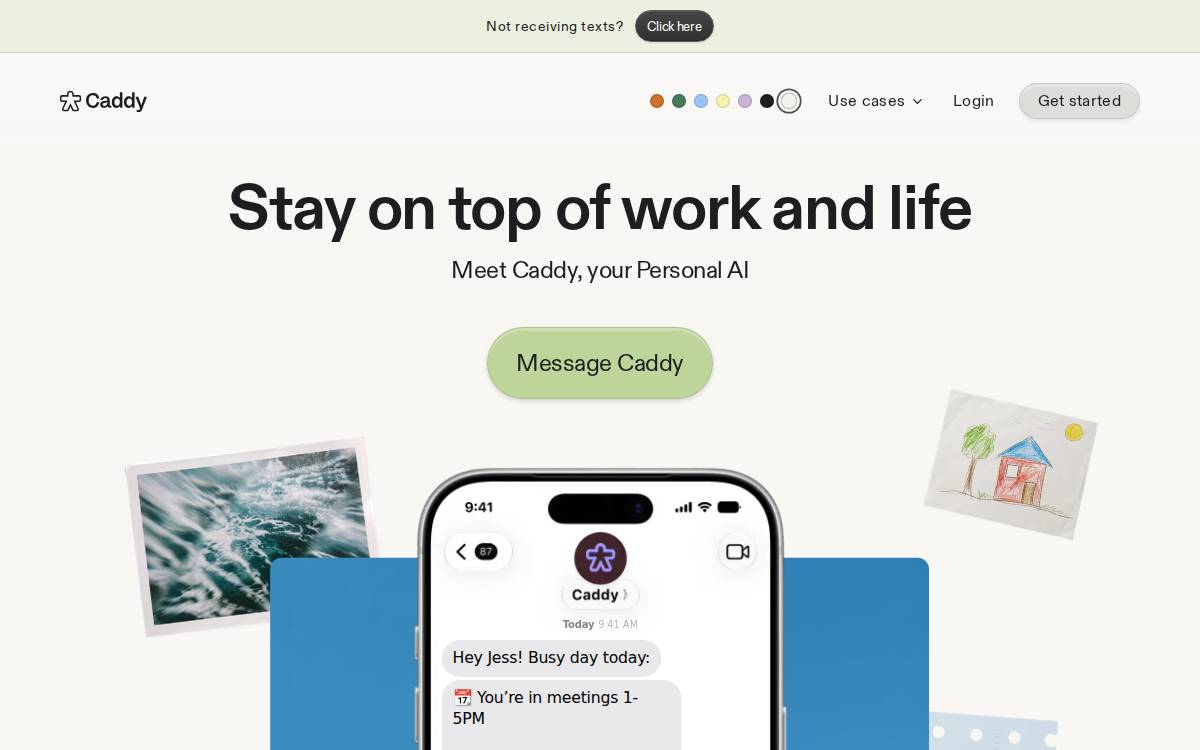 Caddy website preview