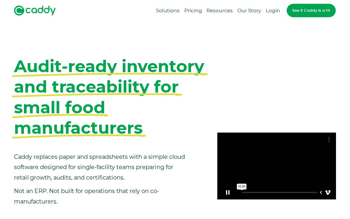 Caddy Systems website preview