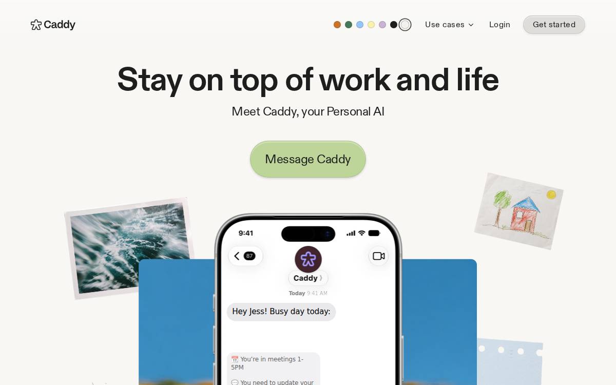Caddy website preview