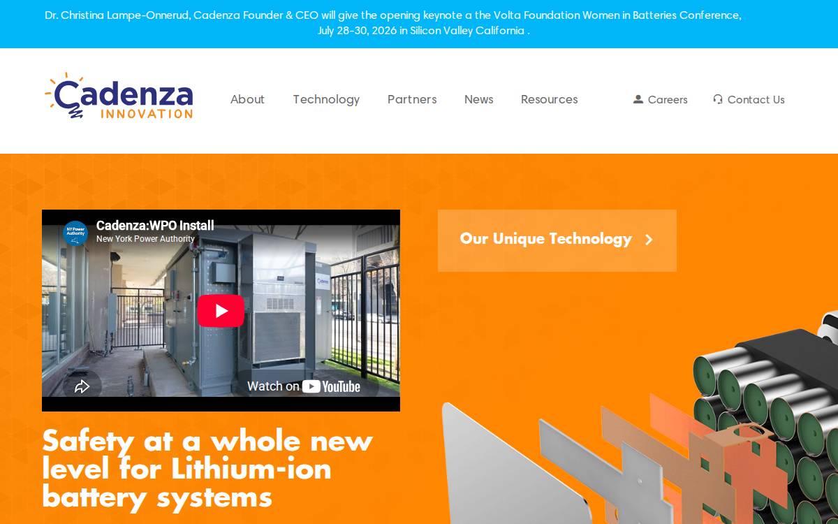Cadenza Innovation website preview