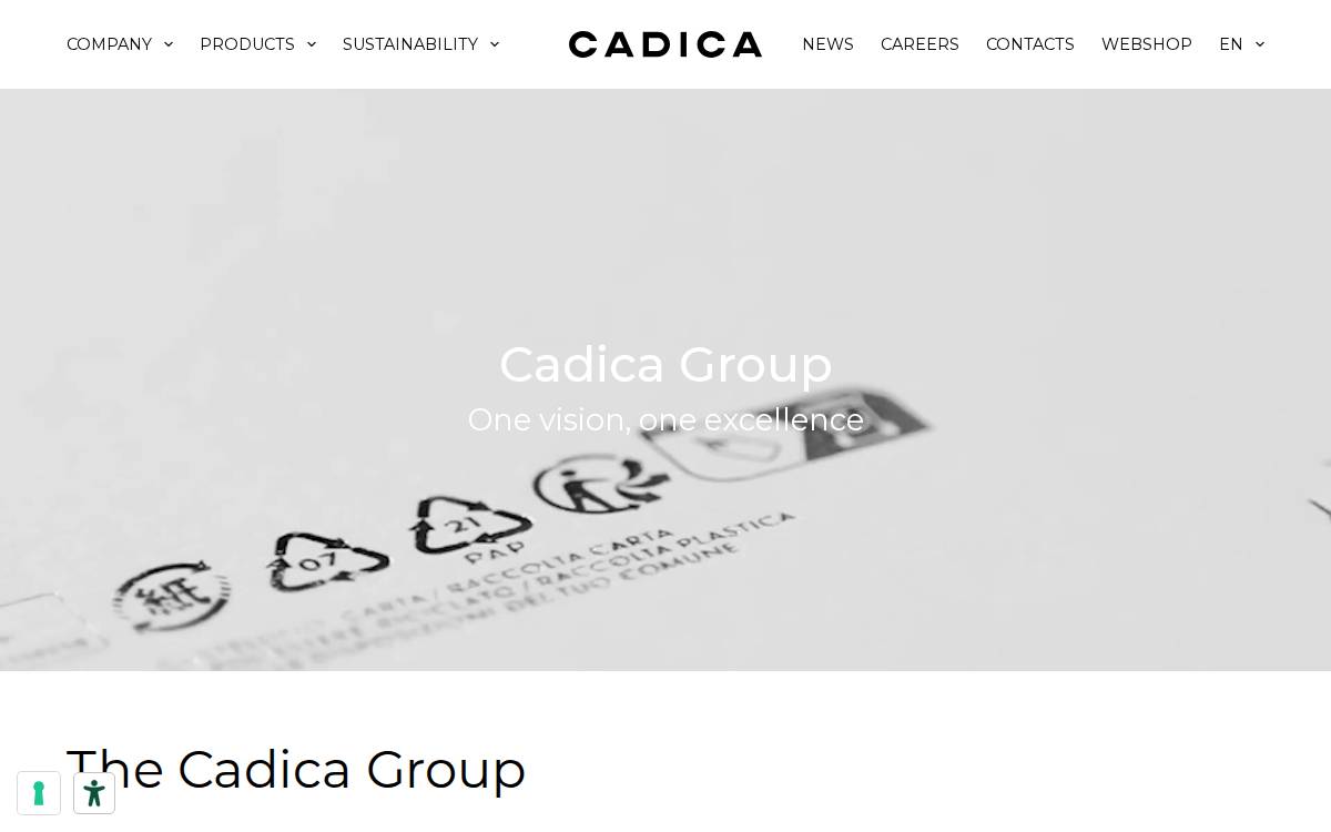 Cadica website preview