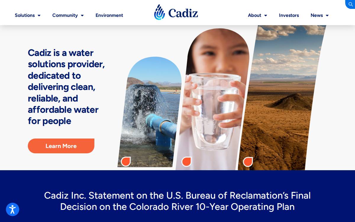 Cadiz website preview