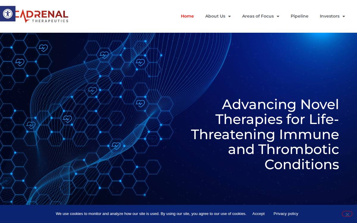 Cadrenal Therapeutics website preview