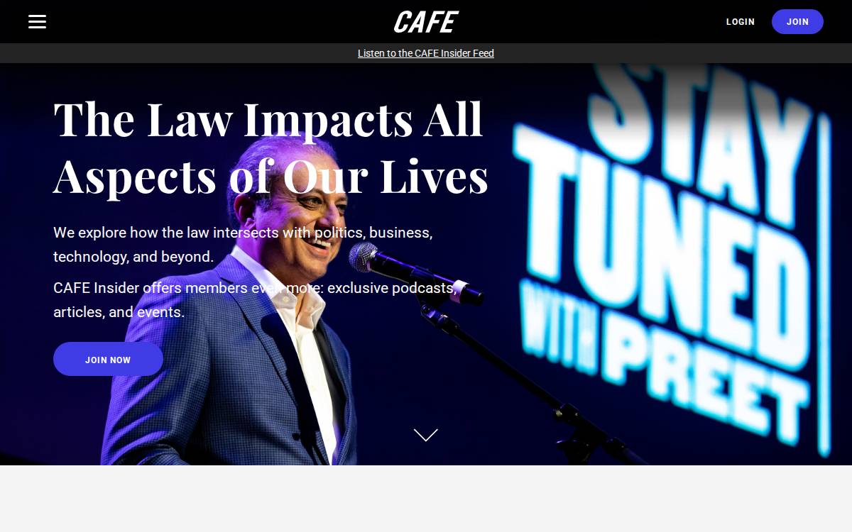 Cafe website preview