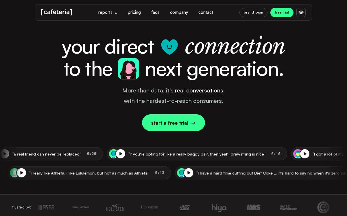 Cafeteria website preview