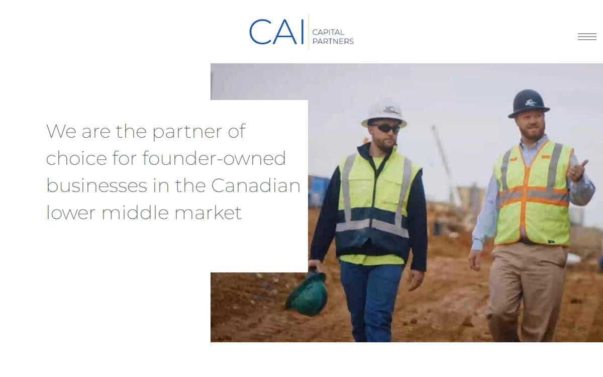 CAI Capital Partners website preview