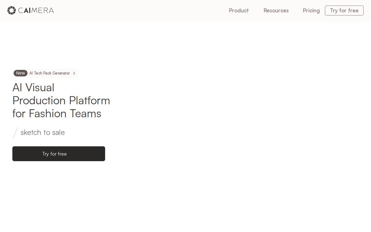 Caimera AI website preview