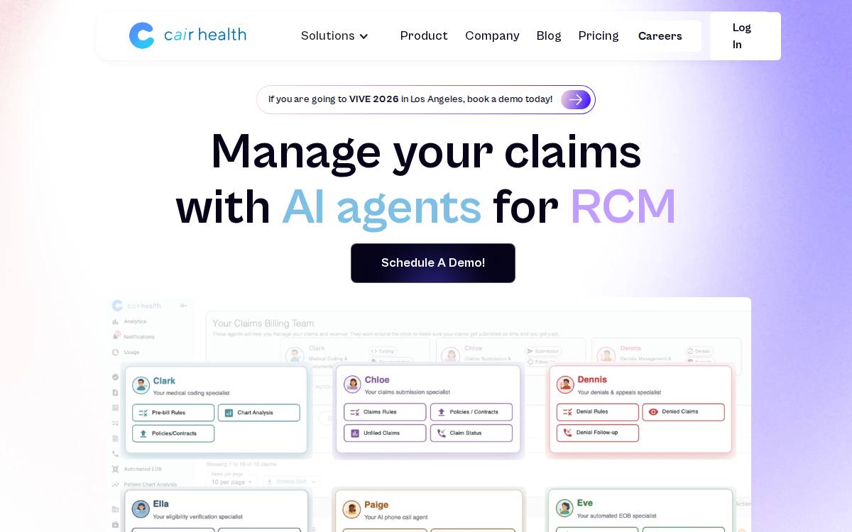 Cair Health website preview