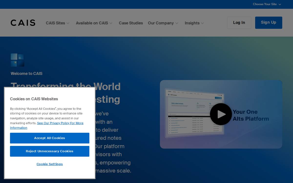 CAIS website preview