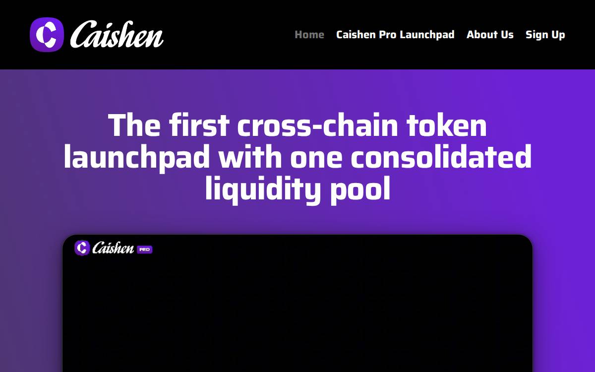 Caishen website preview