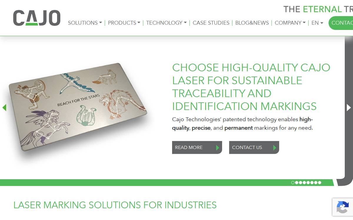 Cajo website preview