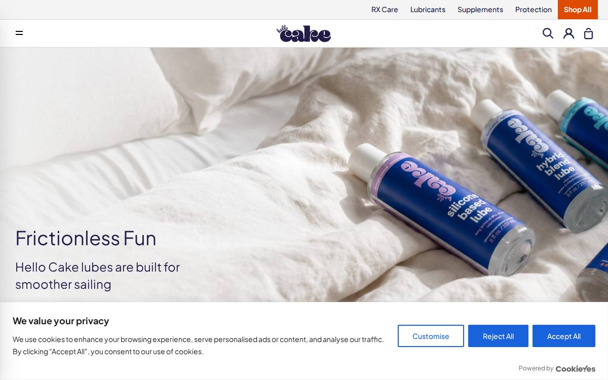 cake website preview