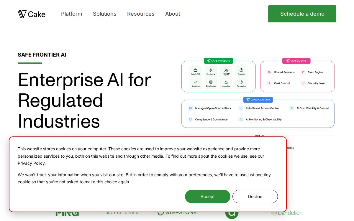 Cake Ai website preview