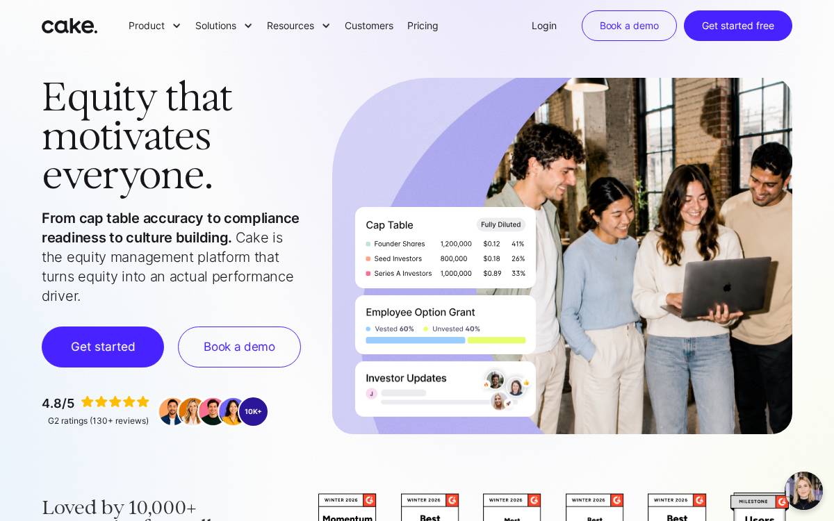 Cake website preview