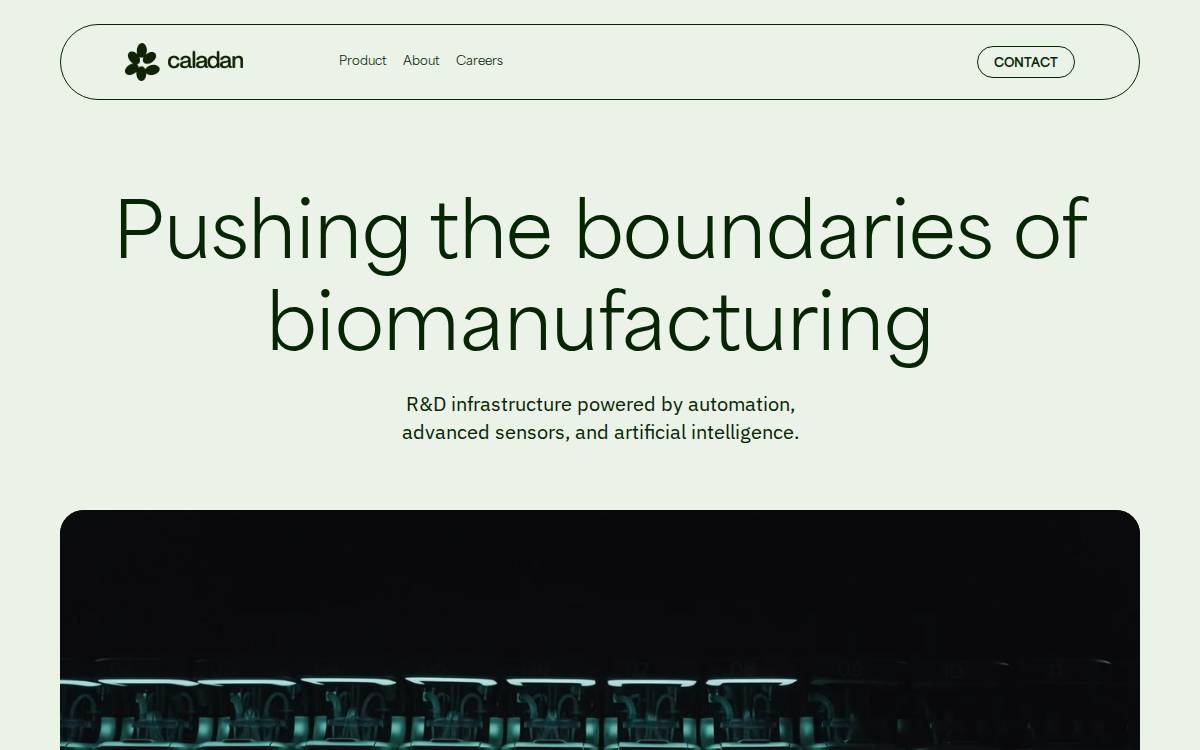 Caladan Bio website preview