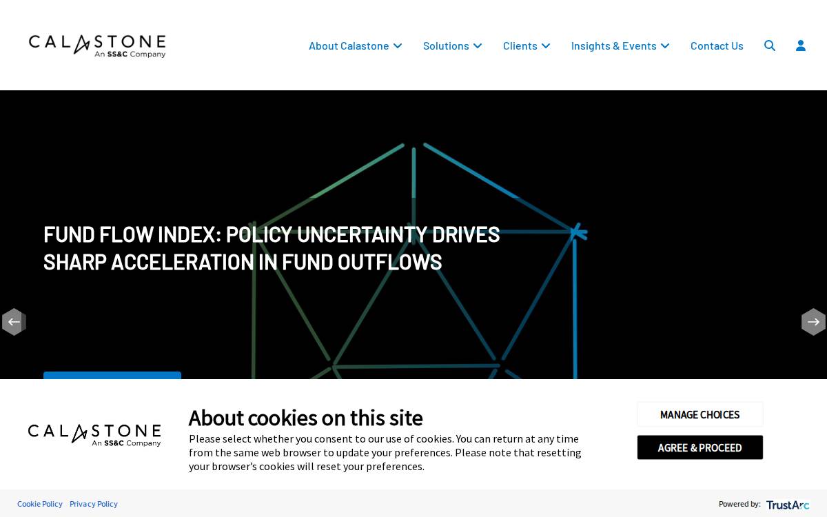 Calastone website preview