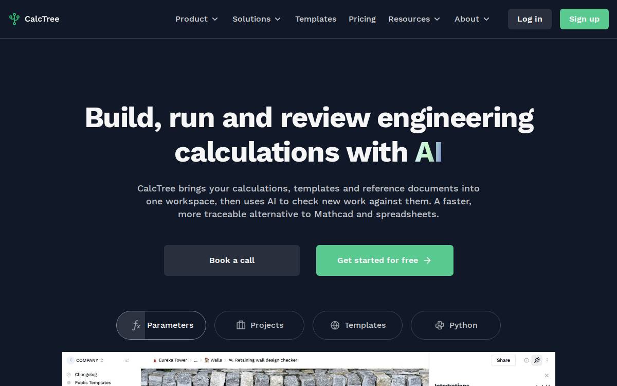 CalcTree website preview