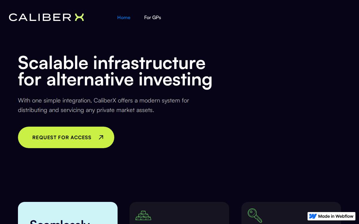 Caliberexchange website preview